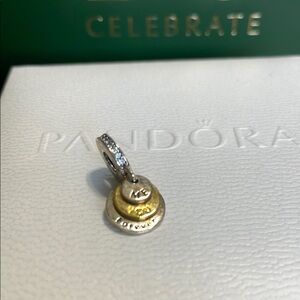 Pandora Gold and Silver Me And You Forever Charm